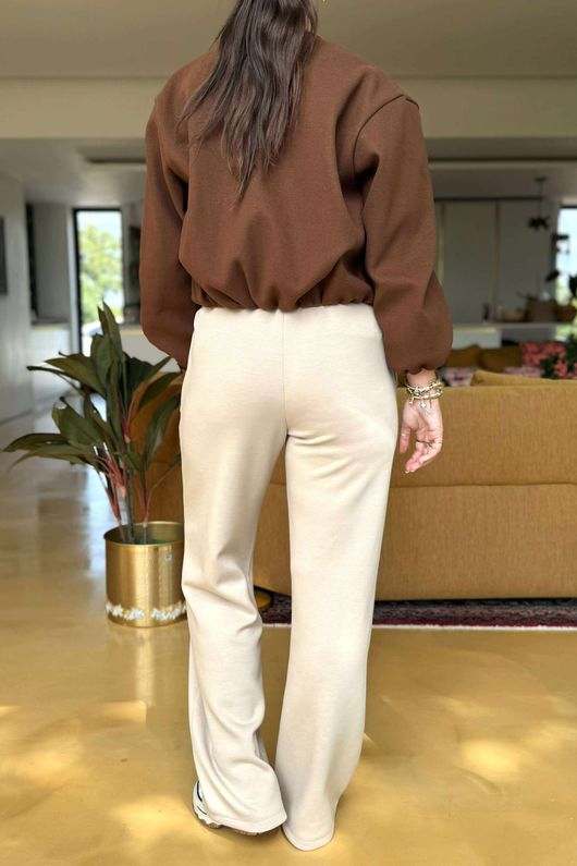 Made in Italy Beluga Soft Crop Bomber Jacket Chocolate /20 =